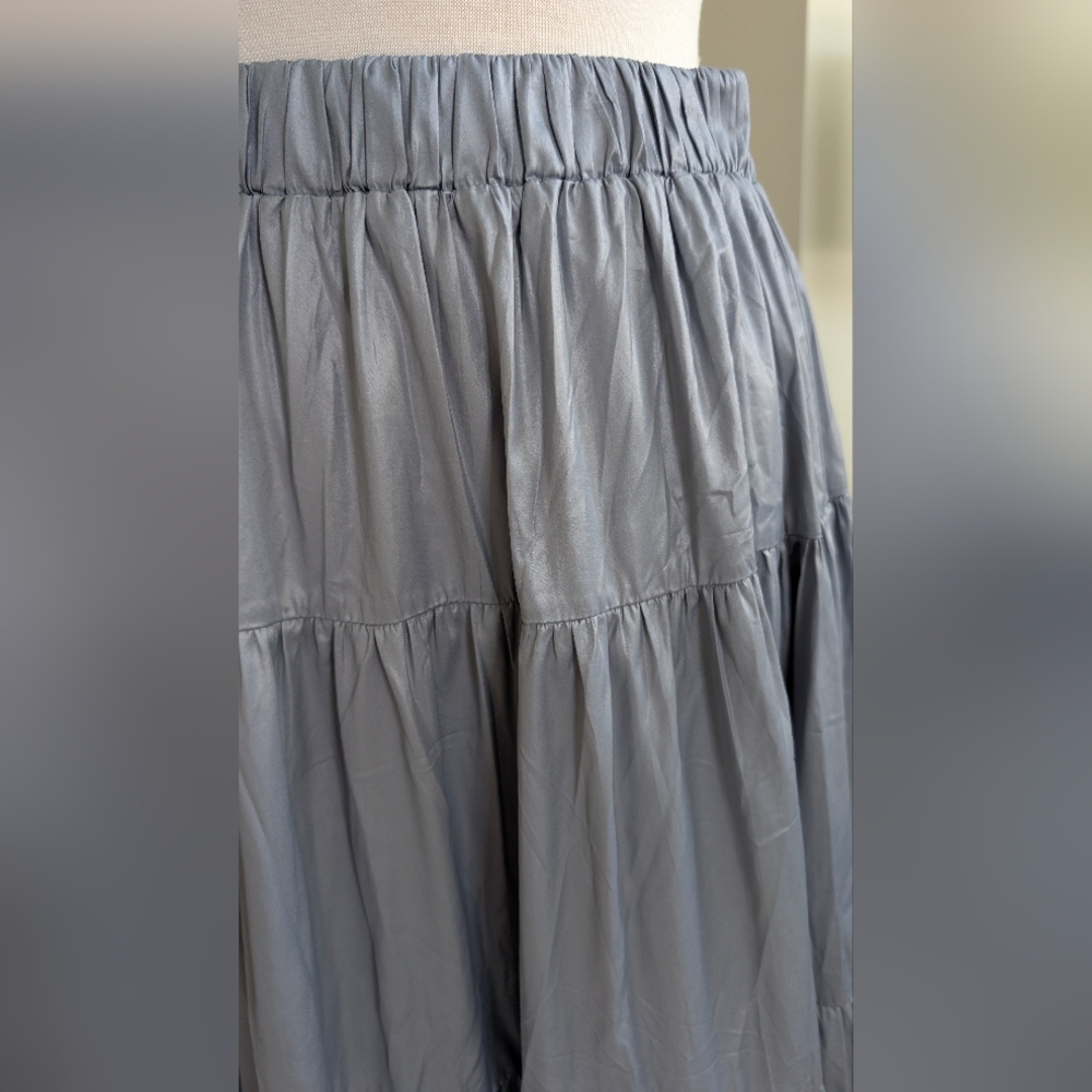 Tiered Maxi Skirt in Slate Gray - Picture 3 of 3